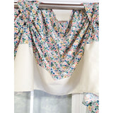 RLF Home 3" Rod Pocket High Quality Fabric Banded Petite Flower 3-S Victory Swag for Windows 54" x 15" Multi