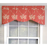 RLF Home 3" Rod Pocket High Quality Fabric Cordon Mandy Pleated Valance for Windows 50" x 15" Persimon