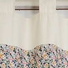 RLF Home 4" Top Tab High Quality Fabric Petite flower Tab Valance for Windows 50" x 15" Multi