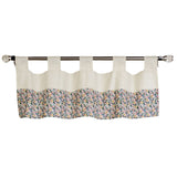RLF Home 4" Top Tab High Quality Fabric Petite flower Tab Valance for Windows 50" x 15" Multi