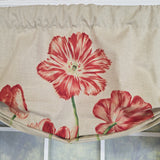 RLF Home 100% Cotton La Tulipe Butterfly With Poly/Cotton Ivory lining Rod Pocket Valance 50" x 16" Linen
