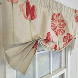 RLF Home 100% Cotton La Tulipe Butterfly With Poly/Cotton Ivory lining Rod Pocket Valance 50" x 16" Linen