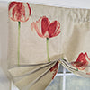 RLF Home 100% Cotton La Tulipe Butterfly With Poly/Cotton Ivory lining Rod Pocket Valance 50" x 16" Linen