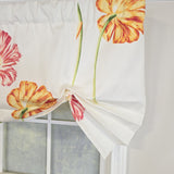 RLF Home 100% Cotton La Tulipe Butterfly With Poly/Cotton lining Rod Pocket Valance 50" x 16" White