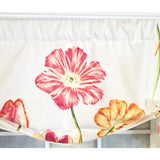RLF Home 100% Cotton La Tulipe Butterfly With Poly/Cotton lining Rod Pocket Valance 50" x 16" White
