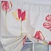 RLF Home 100% Cotton La Tulipe Butterfly With Poly/Cotton lining Rod Pocket Valance 50" x 16" White