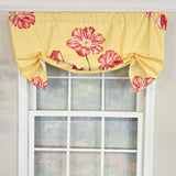RLF Home 100% Cotton La Tulipe Butterfly With Poly/Cotton lining Rod Pocket Valance 50" x 17" Yellow
