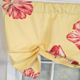 RLF Home 100% Cotton La Tulipe Butterfly With Poly/Cotton lining Rod Pocket Valance 50" x 17" Yellow