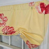 RLF Home 100% Cotton La Tulipe Butterfly With Poly/Cotton lining Rod Pocket Valance 50" x 17" Yellow
