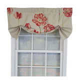 RLF Home 100% Cotton La Tulipe Butterfly With Poly/Cotton Ivory lining Rod Pocket Valance 50" x 16" Linen
