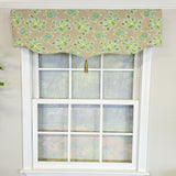 RLF Home 100% Cotton Tortuga Stanform  Fully lined Windows Rod Pocket Valance 50" x 16"  Green