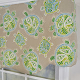RLF Home 100% Cotton Tortuga Stanform  Fully lined Windows Rod Pocket Valance 50" x 16"  Green