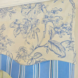 RLF Home 100% Cotton Ashington Glory  Fully lined Windows Rod Pocket Valance 50" x 16"  Blue