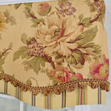 RLF Home 100% Cotton Dewsbury Glory  Fully lined Windows Rod Pocket Valance 50" x 16"  Beige