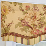 RLF Home 100% Cotton Dewsbury Glory  Fully lined Windows Rod Pocket Valance 50" x 16"  Beige