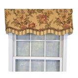 RLF Home 100% Cotton Dewsbury Glory  Fully lined Windows Rod Pocket Valance 50" x 16"  Beige