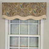 RLF Home 100% Cotton Edenbridge Glory  Fully lined Windows Rod Pocket Valance 50" x 16"  Gray