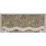RLF Home 100% Cotton Edenbridge Glory  Fully lined Windows Rod Pocket Valance 50" x 16"  Gray