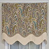 RLF Home 100% Cotton Edenbridge Glory  Fully lined Windows Rod Pocket Valance 50" x 16"  Gray