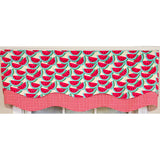 RLF Home 100% Cotton Sandias Glory  Fully lined Windows Rod Pocket Valance 50" x 16"  Red