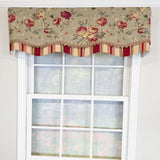 RLF Home 100% Cotton Lymington Glory  Fully lined Windows Rod Pocket Valance 50" x 16"  Green
