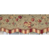 RLF Home 100% Cotton Lymington Glory  Fully lined Windows Rod Pocket Valance 50" x 16"  Green