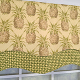 RLF Home 100% Cotton Kingston Glory  Fully lined Windows Rod Pocket Valance 50" x 16"  Yellow