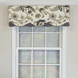 RLF Home 100% Cotton Zanzibar Petticoat With Poly/Cotton lining Rod Pocket Valance 50" x 17" Gray