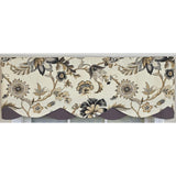 RLF Home 100% Cotton Zanzibar Petticoat With Poly/Cotton lining Rod Pocket Valance 50" x 17" Gray