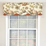 RLF Home 100% Cotton Zanzibar Petticoat With Poly/Cotton lining Rod Pocket Valance 50" x 17" Orange