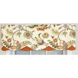 RLF Home 100% Cotton Zanzibar Petticoat With Poly/Cotton lining Rod Pocket Valance 50" x 17" Orange