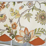 RLF Home 100% Cotton Zanzibar Petticoat With Poly/Cotton lining Rod Pocket Valance 50" x 17" Orange