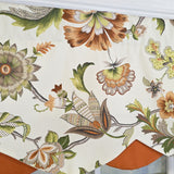 RLF Home 100% Cotton Zanzibar Petticoat With Poly/Cotton lining Rod Pocket Valance 50" x 17" Orange