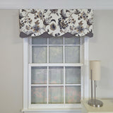 RLF Home 100% Cotton Zanzibar Petticoat With Poly/Cotton lining Rod Pocket Valance 50" x 17" Gray