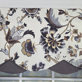 RLF Home 100% Cotton Zanzibar Petticoat With Poly/Cotton lining Rod Pocket Valance 50" x 17" Gray