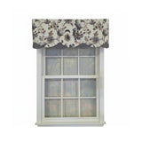 RLF Home 100% Cotton Zanzibar Petticoat With Poly/Cotton lining Rod Pocket Valance 50" x 17" Gray