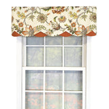 RLF Home 100% Cotton Zanzibar Petticoat With Poly/Cotton lining Rod Pocket Valance 50" x 17" Orange