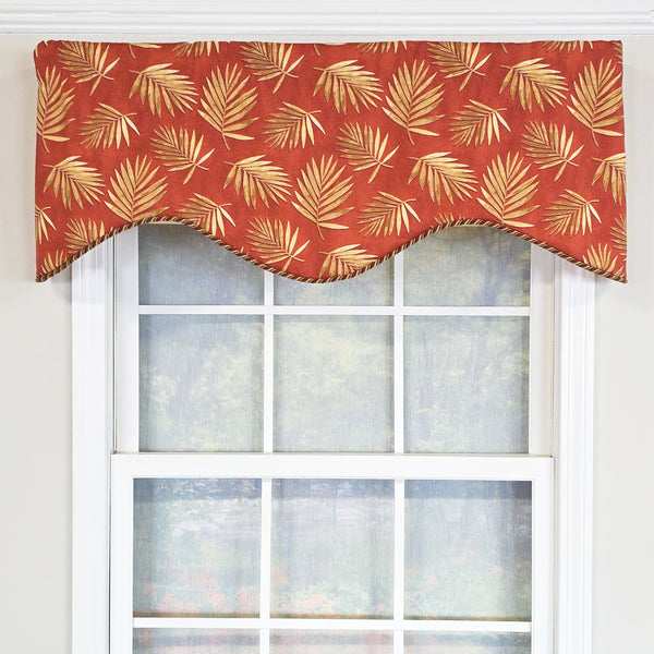 RLF Home 100% Cotton Hawthorn Cornice With Poly/Cotton Ivory lining Rod Pocket V