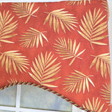 RLF Home 100% Cotton Hawthorn Cornice With Poly/Cotton Ivory lining Rod Pocket Valance 50" x 17" Red