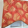RLF Home 100% Cotton Hawthorn Cornice With Poly/Cotton Ivory lining Rod Pocket Valance 50" x 17" Red