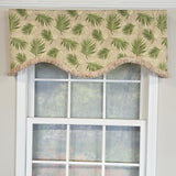 RLF Home 100% Cotton Hawthorn Cornice With Poly/Cotton Ivory lining Rod Pocket Valance 50" x 17" Taupe