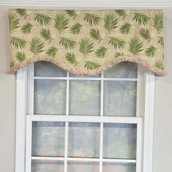RLF Home 100% Cotton Hawthorn Cornice With Poly/Cotton Ivory lining Rod Pocket V