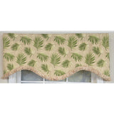RLF Home 100% Cotton Hawthorn Cornice With Poly/Cotton Ivory lining Rod Pocket Valance 50" x 17" Taupe