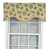 RLF Home 100% Cotton Hawthorn Cornice With Poly/Cotton Ivory lining Rod Pocket Valance 50" x 17" Taupe