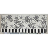 RLF Home Reef Banded Valance Collection - 100% Cotton Window Treatment 50" x 16"  Black