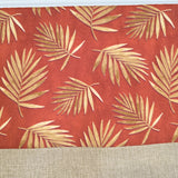 RLF Home 100% Cotton Hawthorn Banded With Poly/Cotton Ivory lining Rod Pocket Valance 50" x 17" Red