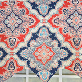 RLF Home 100% Cotton Coventry Regal  Fully lined Windows Rod Pocket Valance 50" x 17"  Navy