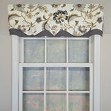 RLF Home 100% Cotton Zanzibar D-Regal  Fully lined Windows Rod Pocket Valance 50" x 17"  Gray
