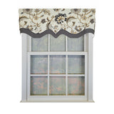 RLF Home 100% Cotton Zanzibar D-Regal  Fully lined Windows Rod Pocket Valance 50" x 17"  Gray