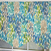 RLF Home 100% Cotton Dazzle Provance With Poly/Cotton Ivory lining Rod Pocket Valance 50" x 17" Blue